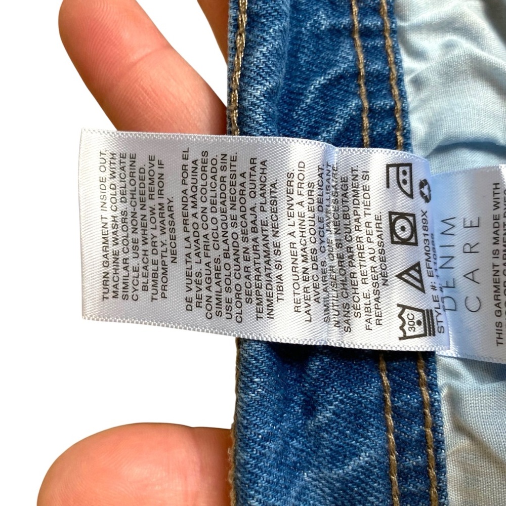 KENSIE Mila Relaxed Straight Leg Blue Jeans Size 14/32 Stretchy - Picture 13 of 14